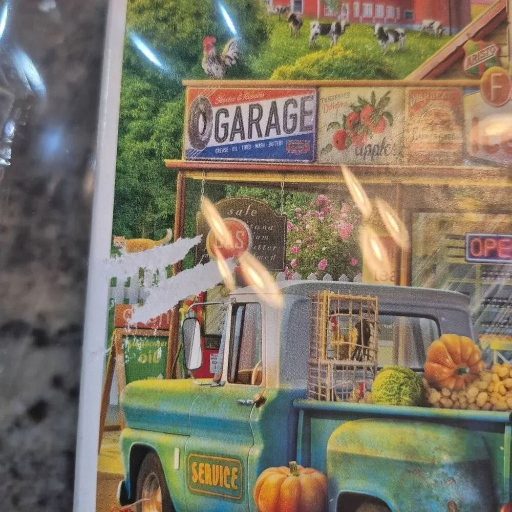 Buffalo Games Country Life Country Store 1000 pc Jigsaw Puzzle USED, Box Damaged